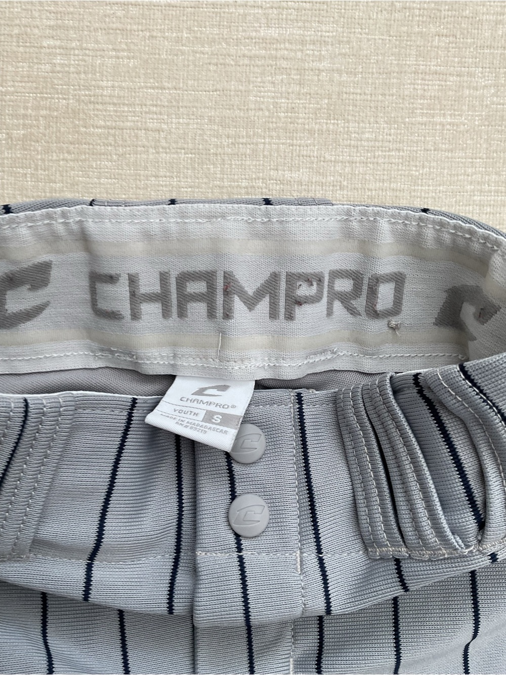 Kids Gray Pinstripe Jogger Pants - Picture 5 of 5